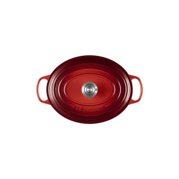 Signature st&oslash;bejern oval gryde | 31 cm | Cerise, Le Creuset