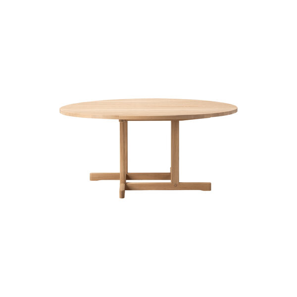 BM80 Mogensen Coffee Table &Oslash; 120 cm, lysolieret eg, Fredericia Furniture