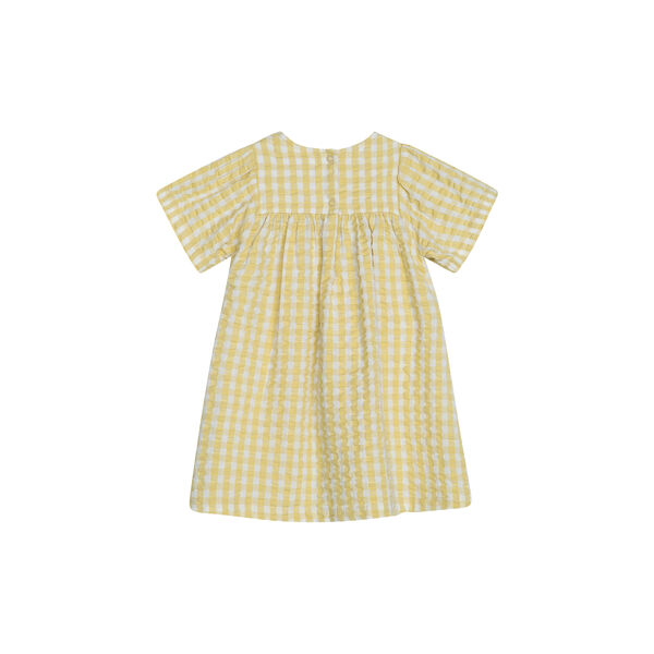 Baby Flair Dress, lemon checks, Serendipity