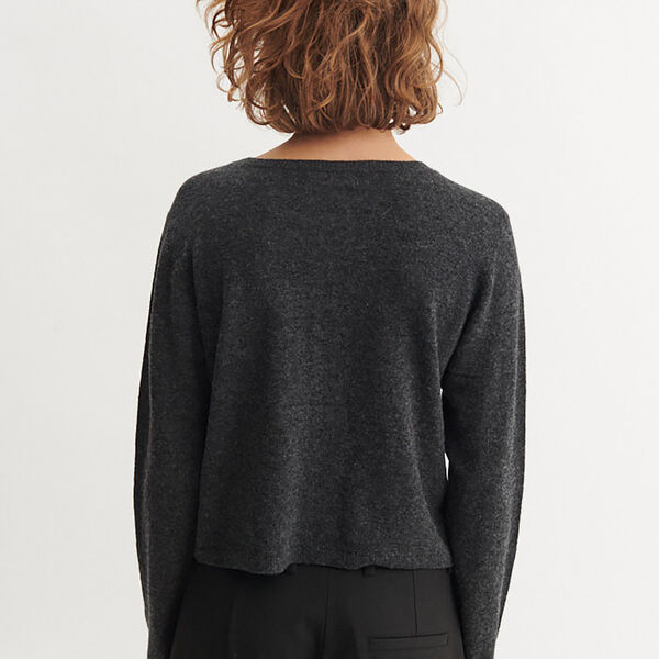 Selem Cardigan, dark grey mel., Basic Apparel
