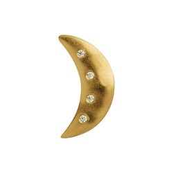 Bella Moon Earring With Four Stones Single, gold, Stine A Jewelry