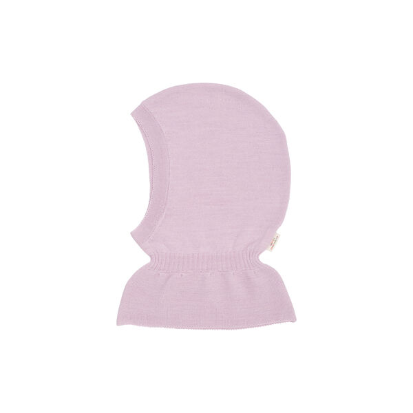 Lt. Knitted Merino Balaclava With Frill, lavender, Copenhagen Colors Organics