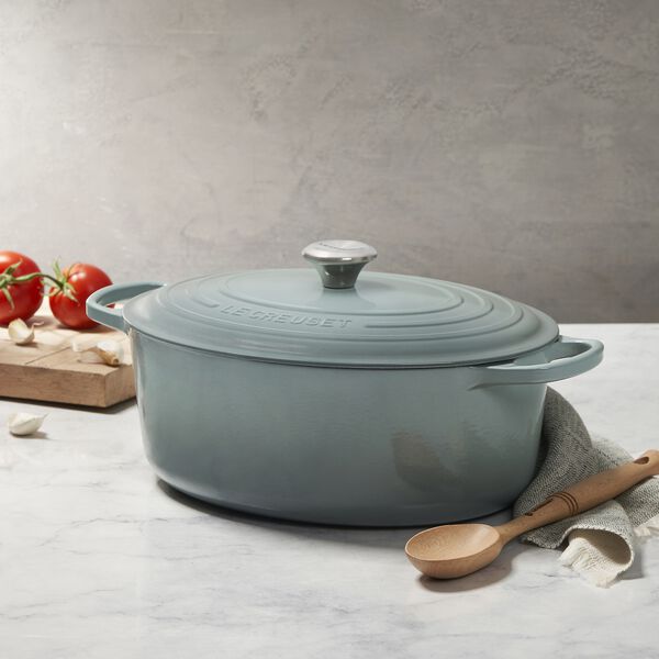 Signature st&oslash;bejern oval gryde &Oslash; 31 cm, sea salt, Le Creuset
