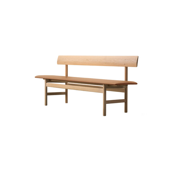 The Mogensen Bench bænk, sæbebehandlet eg/cognac, Fredericia Furniture