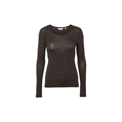 Rinja LS Tee, chocolate torte, Basic Apparel