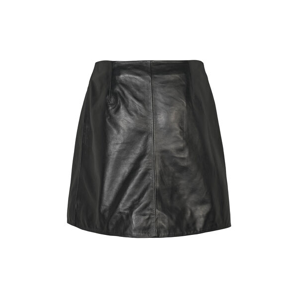 1034PBOKomi leather skirt, black, PBO