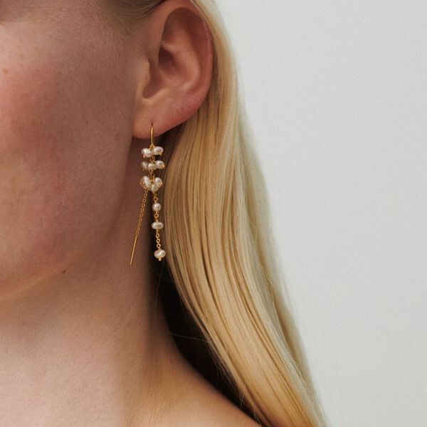 Ocean Treasure ørekæder, guld, Pernille Corydon Jewellery