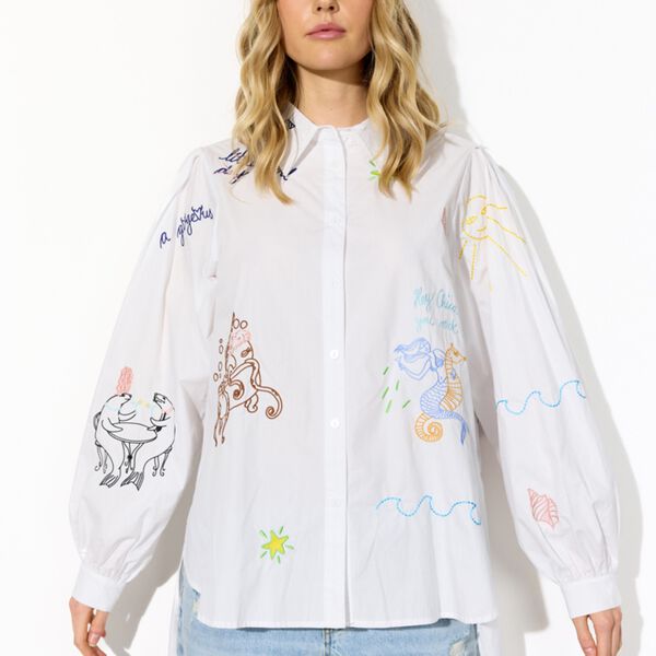 Sasha Shirt, white, HUNK&Oslash;N