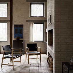 BM1106 Jægerstolen, hvidolieret eg/sort, Carl Hansen & Søn