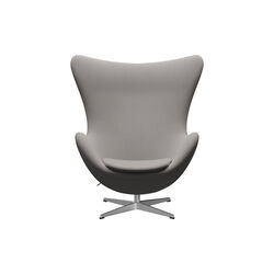 &AElig;gget&trade; 3316 loungestol, Christianshavn 1121 beige/satin brushed aluminium, Fritz Hansen