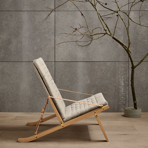 FK11 Plico loungestol, hvidolieret eg/natur, Carl Hansen & S&oslash;n