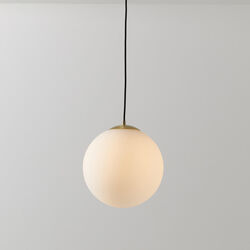 Beth Opal Glass Ball Pendant, white, Westwing Collection