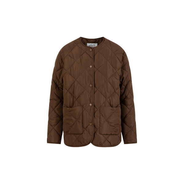 CC Heart ASTA quilted loose jacket, chocolate brown, Coster Copenhagen
