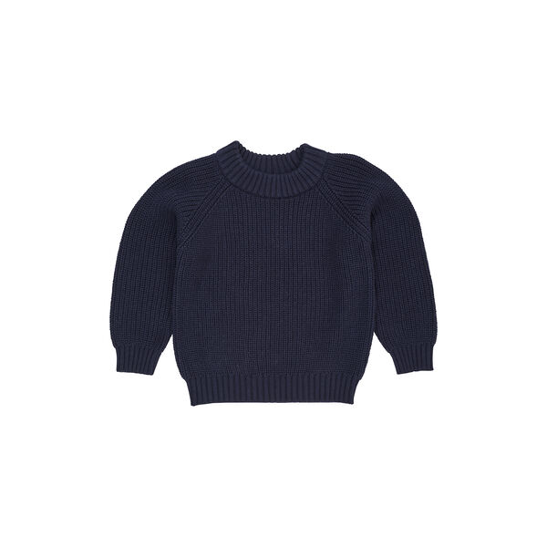 Knitted Classic Rib Blouse, navy, Copenhagen Colors Organics