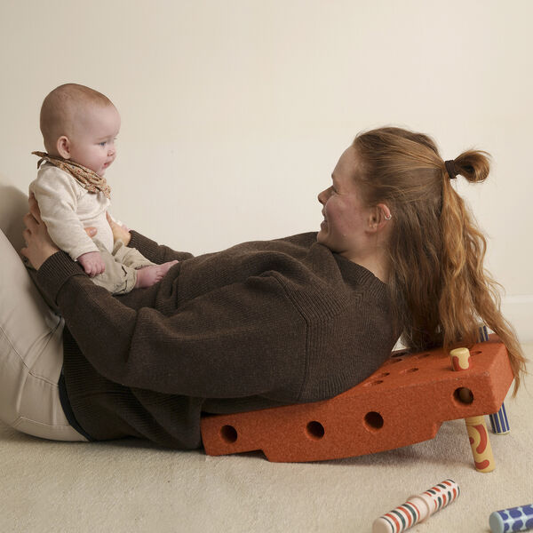 Baby motoriksæt, burnt orange/dusty green, MODU