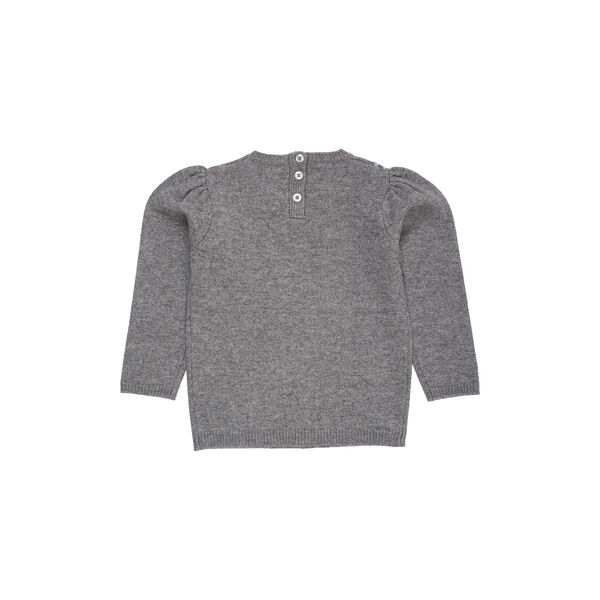 Cashmere  Blouse w. Collar Deco, dark grey/blue comb., Copenhagen Colors Organics