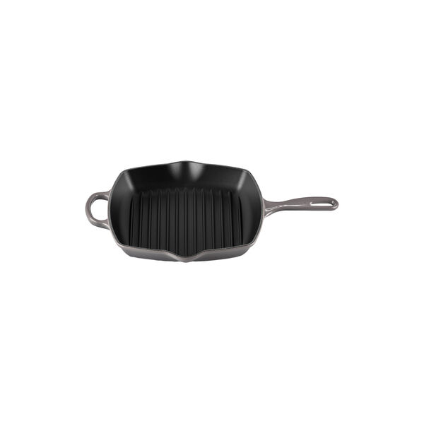 Signature st&oslash;bejern kvadratisk grillpande 26 cm, flint, Le Creuset