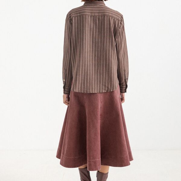 MELANIE DK18-263 Shirt, coffee check, PROJECT AJ117