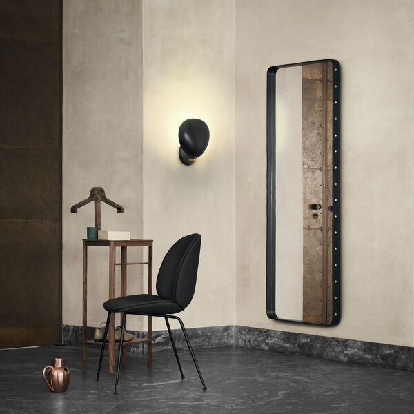 Adnet Rectangular Wall Mirror, black, GUBI