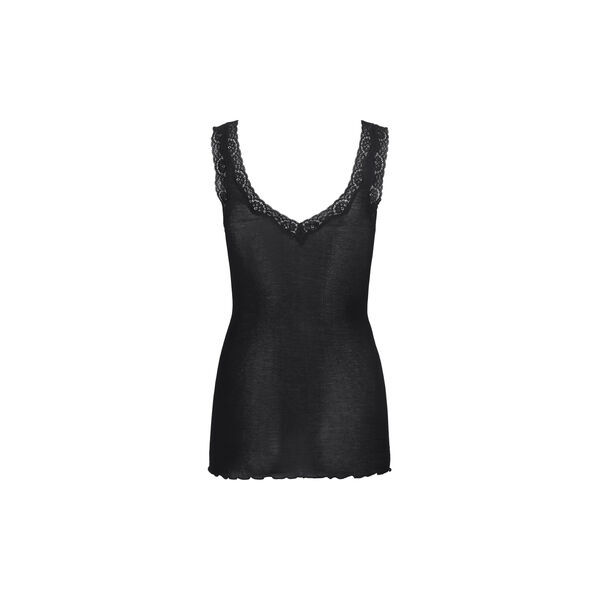 Cotton Lacey Top, black, Seamless Basic