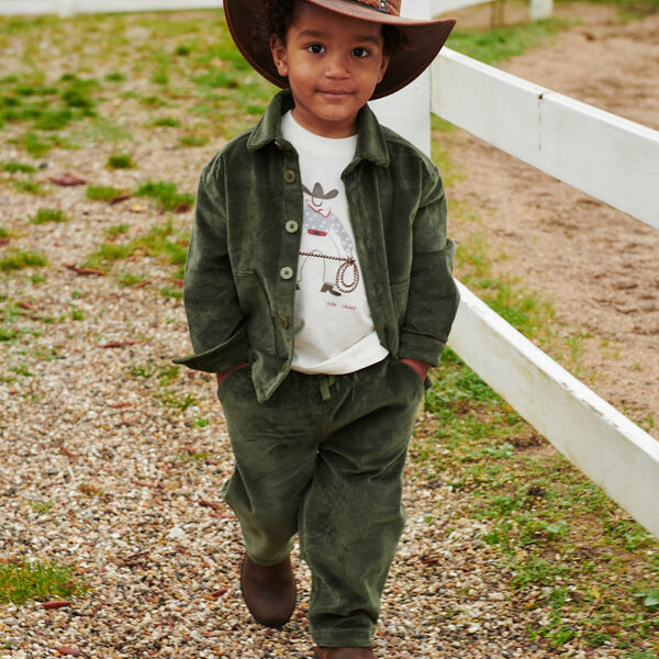 Corduroy Overshirt, dark green, Copenhagen Colors Organics