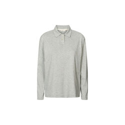 Rib Polo LS Elevate, grey melange, Rethinkit
