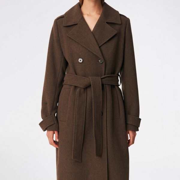 ShayMD coat, chocolate chip melange, Modstr&ouml;m