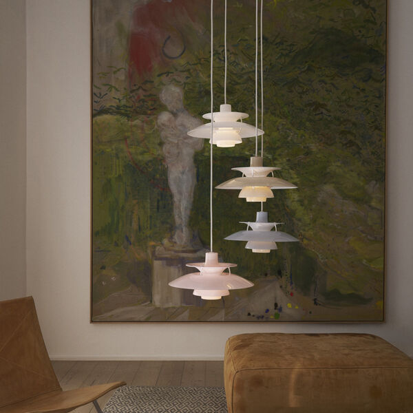 PH 5 320 Opal pendel, opal pale blue, Louis Poulsen