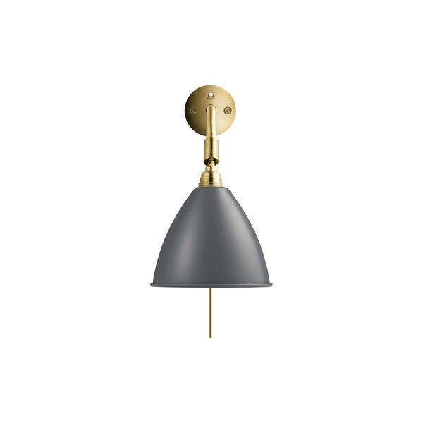 Bestlite BL7 Wall Lamp, grey semi matt/brass Bestlite BL7 Wall Lamp, grey semi matt/brass, GUBI