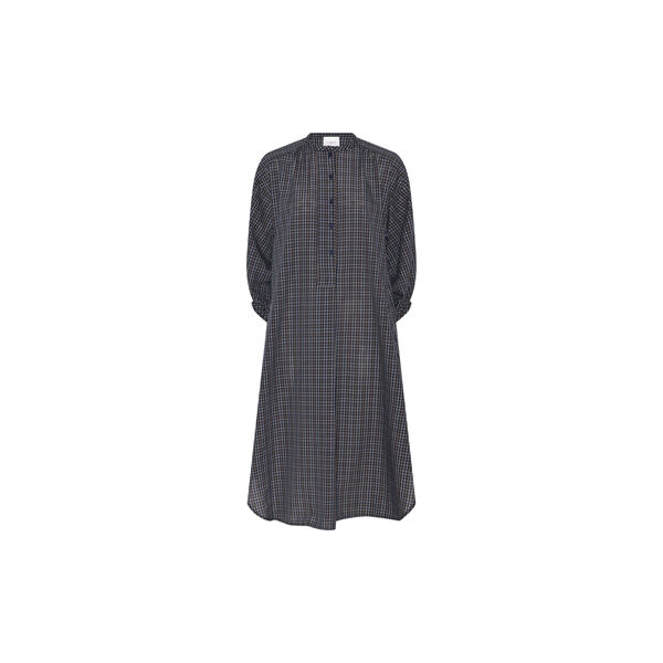 Louise Shirtdress, navy checks, LA RŌUGE