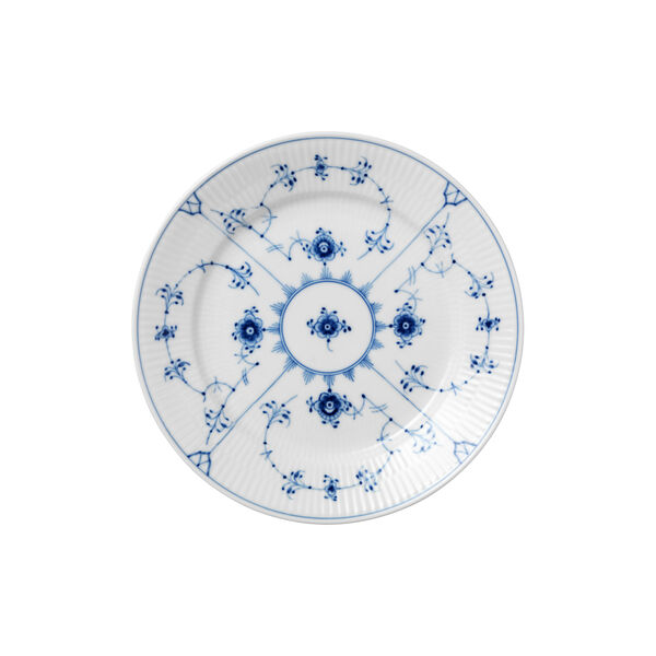 Musselmalet Riflet tallerken Ø 22 cm Musselmalet Riflet tallerken Ø 22 cm, Royal Copenhagen