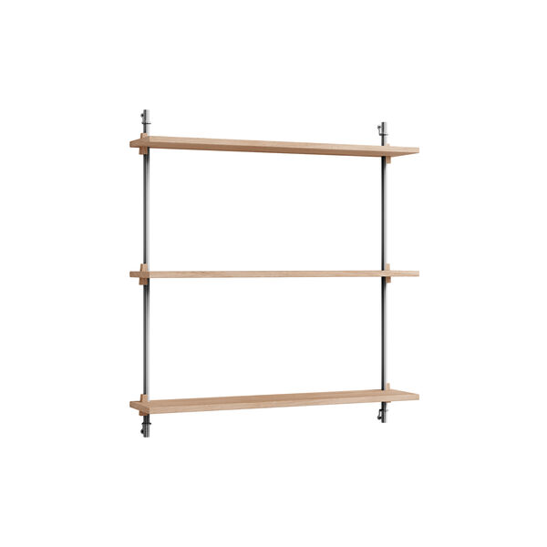 Wall Shelving Standard, oak/stainless steel, MOEBE