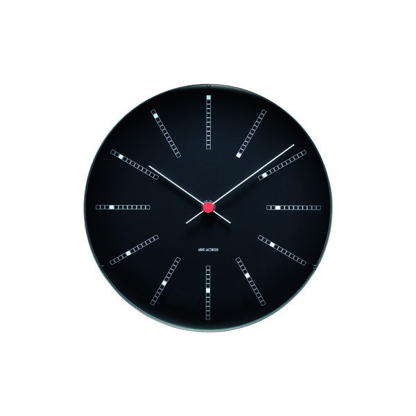 Bankers v&aelig;gur, sort, Arne Jacobsen Clocks