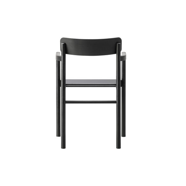 3445 Post spisebordsstol med armlæn, sortlakeret eg 3445 Post spisebordsstol med armlæn, sortlakeret eg, Fredericia Furniture