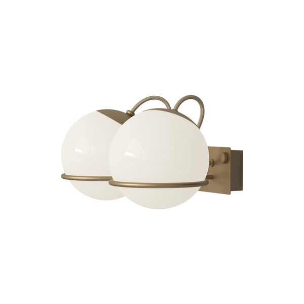 Model 237/2 Wall Lamp, opaline/champagne, Astep