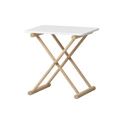 Camp sengebord højt, hvid/eg, Oliver Furniture