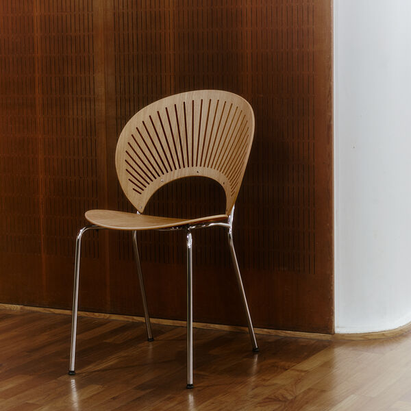 3398 Trinidad stol, oiled oak/chrome, Fredericia Furniture