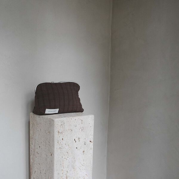 CELIA MINI TOILETTASKE, bruno check, Studio Feder