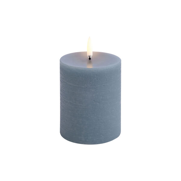 LED Pillar Candle 10 cm, hazy blue, Uyuni Lighting