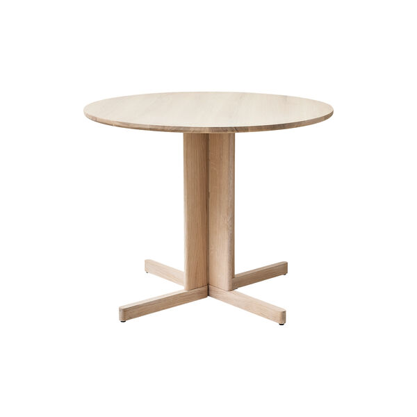 Trefoil Round Table, white oak, Form & Refine