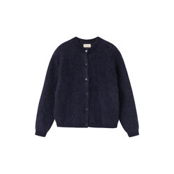Tavon W Knitted Cardigan, darkness melange, MarMar Copenhagen
