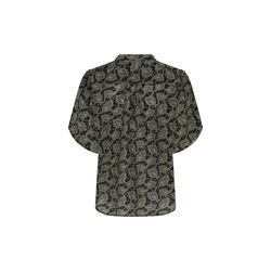 620HMTulin top, forest green print, Heartmade