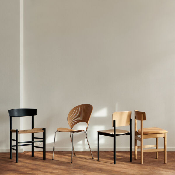 J39 Mogensen stol, sortlakeret eg/natur, Fredericia Furniture