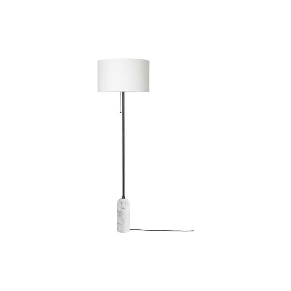 Gravity Floor Lamp, white marble/white Gravity Floor Lamp, white marble/white, GUBI