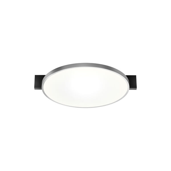 INLAY ROUND C2 loft-/væglampe, matt black/satin silver, LIGHT-POINT