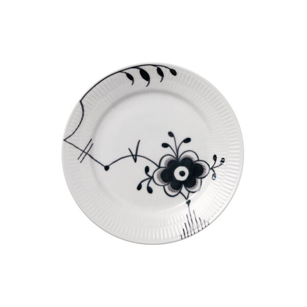 Sort Mega Riflet tallerken nr. 6 Ø 19 cm, Royal Copenhagen