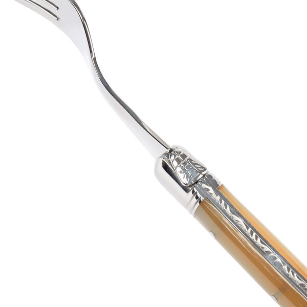 Steakgaffel, brunt horn, Laguiole Tradition