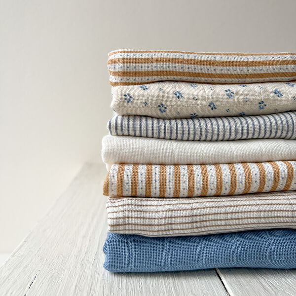 Stofble 3-pak, classic stripes camel, Cam Cam Copenhagen