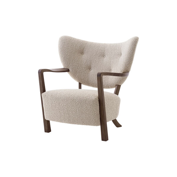 Wulff ATD2 Lounge Chair and ATD3 Pouf, Karakorum 003/oiled walnut Wulff ATD2 Lounge Chair and ATD3 Pouf, Karakorum 003/oiled walnut, &Tradition