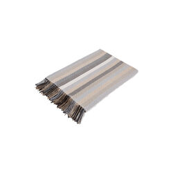 Stribet plaid, hvid, Geismars Væverier